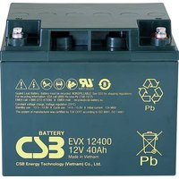 CSB Battery EVX 12400 EVX12400-I1 Bleiakku 12V 40Ah Blei-Vlies (AGM) (B x H x T) 197 x 170 x 165mm M von CSB Battery