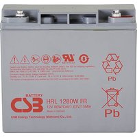 CSB Battery HRL 1280W high-rate longlife HRL1280W-FR Bleiakku 12V 20Ah Blei-Vlies (AGM) (B x H x T) von CSB Battery