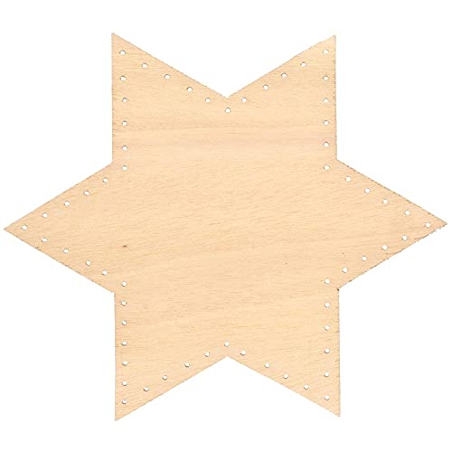CSB-Center Korbboden Korbflechtboden Stern 26 x 30 cm mit 6 Zacken Sperrholz 8mm von CSB-Center