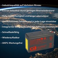 CSB - agm Bleiakku 12V 7Ah UPS123606 F2F1 extrem hochstrom Akku von CSB