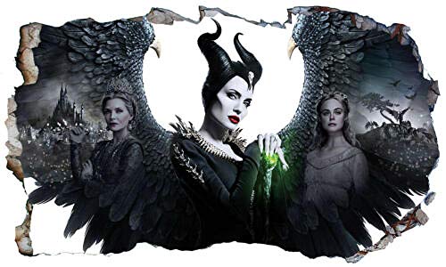 CSCH Wandtattoo Maleficent 3D Magic Window Wandkunst Wandbild selbstklebendes Vinyl von CSCH