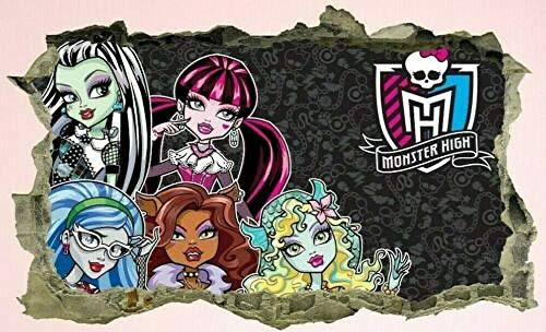 CSCH Wandtattoo"Monster High, Kinder, Aufkleber, Aufkleber, Schlafzimmer, 3d, Wandkunst, Wandbild" von CSCH