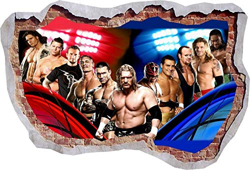 CSCH Wandtattoo Wrestling Batista 3D-Effekt zerschlagen Wandansicht Aufkleber Poster Vinyl von CSCH