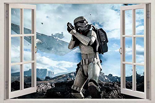 Wandtattoo 3d Fenster Aufkleber Wandaufkleber Kunst Wandbild Stormtrooper von CSCH
