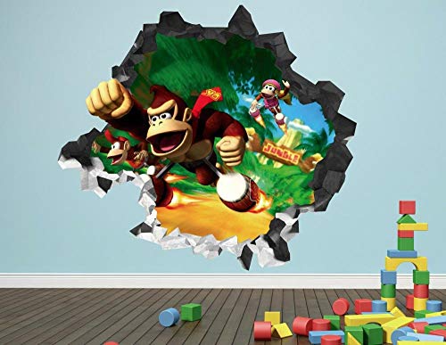 Wandtattoo Donkey Kong Bros zerschlagen Wandtattoo 3D Aufkleber Dekoration Vinyl von CSCH