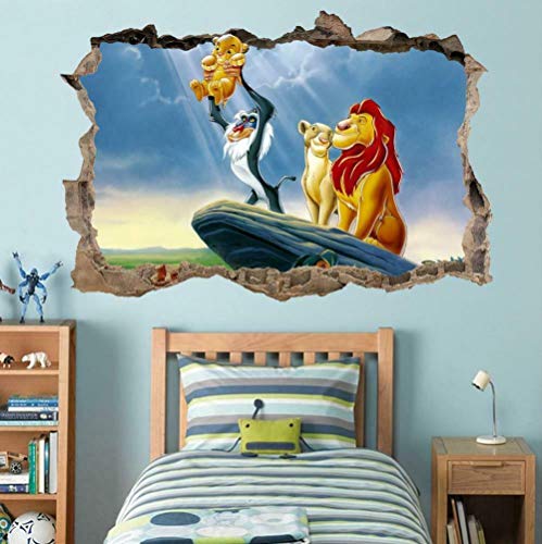 Wandtattoo Lion King 3D smash wall decal graphic wall sticker decoration art von CSCH