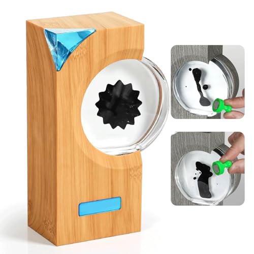 CSEDF-CRYP Ferrofluid Speaker Music Mate, Tanzender Ferrofluid, Lautsprecherpartner mit Musikrhythmus, Ferrofluid Schreibtisch Dekor Lampe (Imitation Bambusmuster (Macht keinen Klang)) von CSEDF-CRYP