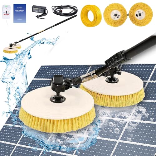 CSEDF-CRYP Solarreinigung Mit Teleskopstiel,Photovoltaik Reinigungsset,High Clean Teleskopstange Mit Wasseranschluss für Solaranlage, GlasdäCher Und Terrassendach (3.5m) von CSEDF-CRYP