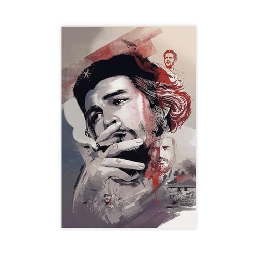 CSESTCGN Che Guevara Poster auf Leinwand, Wandkunst, Dekordruck, Gemälde für Wohnzimmer, Schlafzimmer, Dekoration, 40 x 60 cm von CSESTCGN