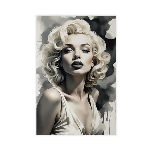 CSESTCGN Marilyn Monroe Aquarell-Kunst-Poster, Leinwand, Poster, Schlafzimmer, Dekoration, Landschaft, Büro, Raumdekoration, Geschenk, 60 x 90 cm CSESTCGN Marilyn Monroe Aquarell-Kunst-Poster, Leinwand, Poster, Schlafzimmer, Dekoration, Landschaft, Büro, Raumdekoration, Geschenk, 60 x 90 cm von CSESTCGN