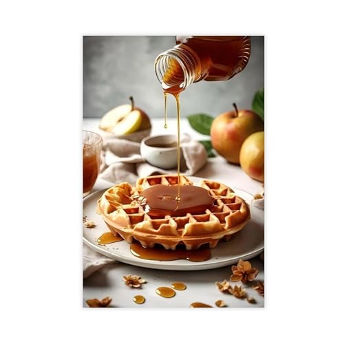 CSESTCGN Waffeln Kunstposter Leinwand Poster Schlafzimmer Dekor Landschaft Büro Zimmer Dekor Geschenk 40 x 60 cm CSESTCGN Waffeln Kunstposter Leinwand Poster Schlafzimmer Dekor Landschaft Büro Zimmer Dekor Geschenk 40 x 60 cm von CSESTCGN
