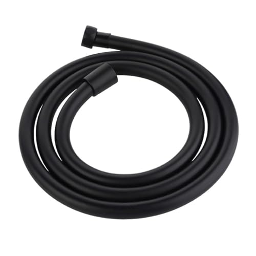 CSFFA 1,5/2,0 m PVC-Silikon-Duschkopfschlauch, flexibles Rohr, Hochdruckwasser, leistungsstarkes, mehrschichtiges Sanitär- und Badezimmerzubehör(2.0m black) von CSFFA