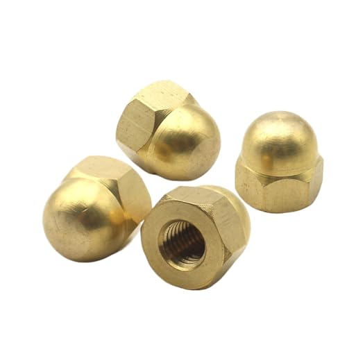 CSFFA 1–25 Stück Abdeckung Halbkreis-Hutmutter M3 M4 M5 M6 M8 M10 M12 M14 M16 M18 M20 DIN1587 Dekorativer Kuppelkopfschutz Messing-Hutmuttern(M6 (10pcs)) von CSFFA