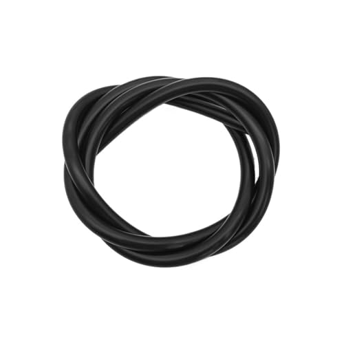 CSFFA 1 Meter ID2 3 4 5 6 7 8 9 10 12 mm Silikonrohr Flexibler Gummischlauch Lebensmittelqualität Softdrink-Rohr Wasseranschluss Bunte Sanitär(Black Silicone tube,1 METER_OD 8XID 4MM) von CSFFA