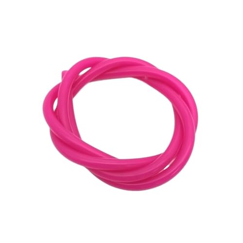 CSFFA 1 Meter ID2 3 4 5 6 7 8 9 10 12 mm Silikonrohr Flexibler Gummischlauch Lebensmittelqualität Softdrink-Rohr Wasseranschluss Bunte Sanitär(Rose Silicone tube,1 METER_OD 7XID 4MM) von CSFFA
