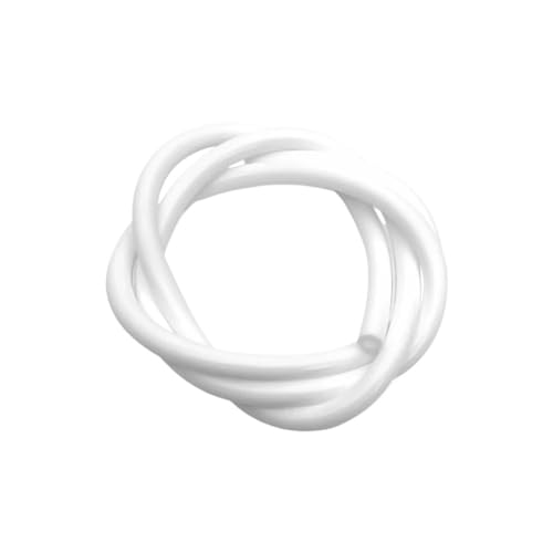 CSFFA 1 Meter ID2 3 4 5 6 7 8 9 10 12 mm Silikonrohr Flexibler Gummischlauch Lebensmittelqualität Softdrink-Rohr Wasseranschluss Bunte Sanitär(White Silicone Tube,1 METER_OD 8XID 4MM) von CSFFA