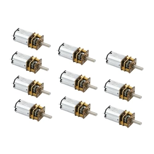 CSFFA 10 stücke DC 3V/6V/12V N20 Mini Micro Metal Gear Motor Mit Zahnrad Motoren 30RPM 60RPM 100RPM 200RPM 300RPM 600RPM 1000RPM(1000RPM,3V) von CSFFA