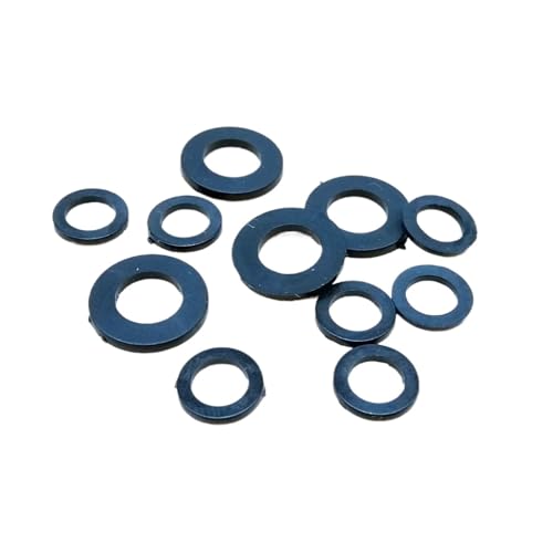 CSFFA 100 Stück M1.5 M2 M2.5 M3 M4 M5 M6 M8 M10 M12 Weiß Schwarz Kunststoff Nylon Unterlegscheibe Plane Spacer Isolierung Dichtung for Schraubbolzen(Black,M1.5x3.6x0.5mm) von CSFFA