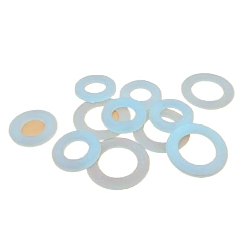 CSFFA 100 Stück M1.5 M2 M2.5 M3 M4 M5 M6 M8 M10 M12 Weiß Schwarz Kunststoff Nylon Unterlegscheibe Plane Spacer Isolierung Dichtung for Schraubbolzen(WHITE,M3x8x1mm) von CSFFA