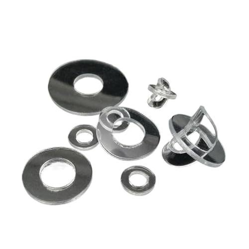 CSFFA 100 Stück M1.6 M2 M2.5 M3 M4 M5 M6 M8 M10 M12 Weich-Hartplastik PVC Transparent Isolierende Flachdichtung Pad Ring Spacer Flache Unterlegscheibe(Soft,M10x20x1mm) von CSFFA