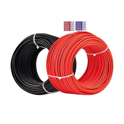 CSFFA 10AWG 30M 50M 100M 6MM 4MM Solar Kabel Schwarz Oder Rot PV Hohe Kupfer(Red,50m,10 AWG(6MM)) von CSFFA