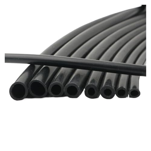 CSFFA 1M Schwarz Silikon Rohr 3~38mm Gummi Schlauch Flexible Weiche Rohr for Aquarium Luftpumpe(4 x 6mm) von CSFFA