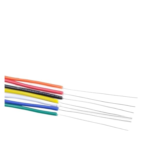 CSFFA 2/10M Massiver Kupferdraht Einzelader 26 24 22 20 18 16 14 AWG PVC-Isolierung Verzinnte Beschichtung Drähte Ausrüstung Elektrokabel(Yellow,5M,14AWG) von CSFFA