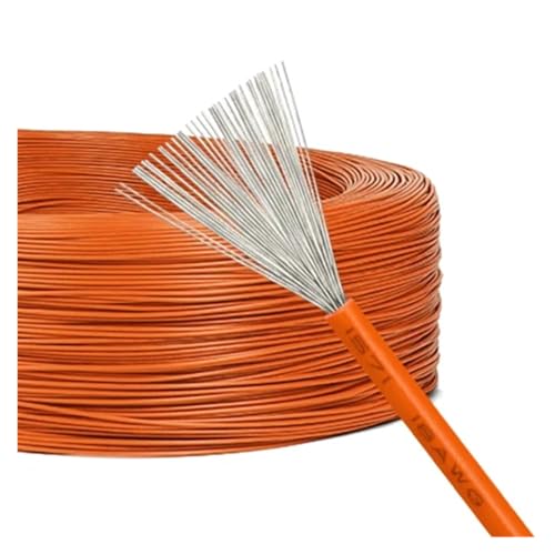 CSFFA 2/10M UL1571 Kupferdraht 32 30 28 26 24 22 20 18 16AWG Umweltfreundliche PVC-Isolierung DIY-Leitung LED Verzinntes elektronisches Kabel(Orange,2 meters,30AWG) von CSFFA