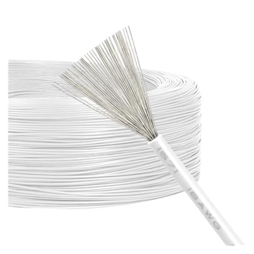 CSFFA 2/10M UL1571 Kupferdraht 32 30 28 26 24 22 20 18 16AWG Umweltfreundliche PVC-Isolierung DIY-Leitung LED Verzinntes elektronisches Kabel(White,10 meters,26AWG) von CSFFA