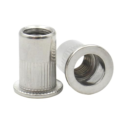 CSFFA 2/5/10/30 Stück M3 M4 M5 M6 M8 M10 M12 304 Edelstahl/Gelb verzinkt Kohlenstoffstahl Blindnietmutter Nietmutter Gewindeeinsätze(304 Stainless Steel,M1.6) von CSFFA