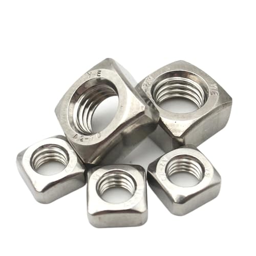 CSFFA 2/5 /10/20 /50PCS 304 Edelstahl Eingebaute dünne Muttern Hohe Festigkeit M3 M4 M5 M6 M8 M10 M12 Vierkantmuttern DIN557(M10 (2PCS)) von CSFFA
