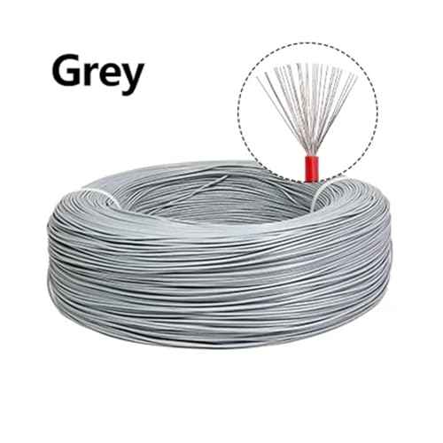 CSFFA 2/5M UL1007 Elektronische Drähte 30 28 26 24 22 20 18 16AWG 300V PVC Isolierte Verzinnten Kupfer Kabel DIY Beleuchtung LED Draht Linie(Gray,5 meters,30 AWG) von CSFFA