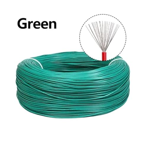 CSFFA 2/5M UL1007 Elektronische Drähte 30 28 26 24 22 20 18 16AWG 300V PVC Isolierte Verzinnten Kupfer Kabel DIY Beleuchtung LED Draht Linie(Green,5 meters,28 AWG) von CSFFA