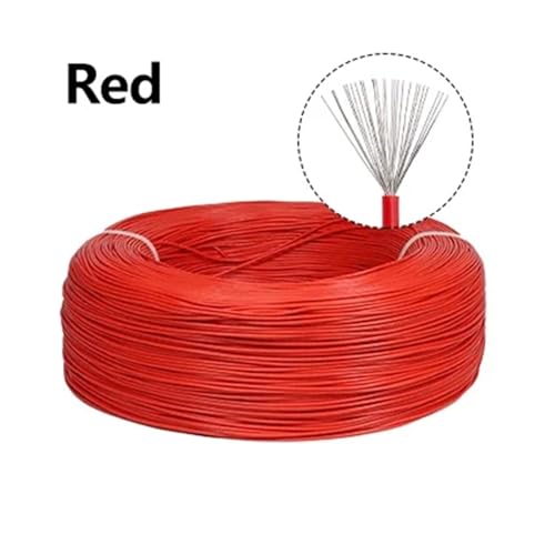 CSFFA 2/5M UL1007 Elektronische Drähte 30 28 26 24 22 20 18 16AWG 300V PVC Isolierte Verzinnten Kupfer Kabel DIY Beleuchtung LED Draht Linie(Red,5 meters,24 AWG) von CSFFA