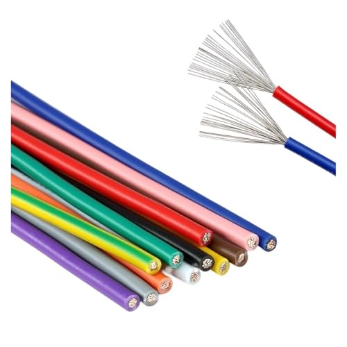 CSFFA 2/5M UL1007 Elektronische Drähte 30 28 26 24 22 20 18 16AWG 300V PVC Isolierte Verzinnten Kupfer Kabel DIY Beleuchtung LED Draht Linie(Yellow,5 meters,22 AWG) von CSFFA