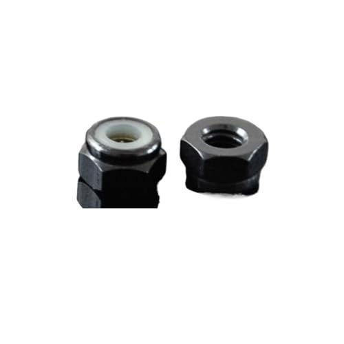CSFFA 2-10 Stück M2 M2.5 M3 M4 M5 M6 M8 Eloxierte mehrfarbige bunte Sechskant-Nylon-Kontermutter aus Aluminium(Black,M5 5pcs) von CSFFA