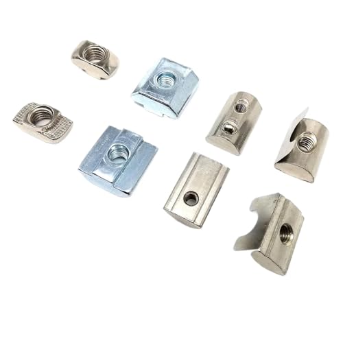 CSFFA 20X M3 M4 M5 M6 M8 M10 T-förmiger Block mit Schiebemutter, Hammerfeder, Kugel for die Aluminiumprofil-Extrusionsschiene der Serie 20 30 40 45(Shrapnel nut,45 series M6) von CSFFA