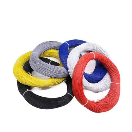 CSFFA 5/10/20/50/100 m UL1571 Elektronische Kabel PVC Isolierte Verzinnten Kupfer 32 30 28 26 24 22 20 18 16 AWG Umwelt LED Linie(Yellow,100 Meters,22 AWG) von CSFFA