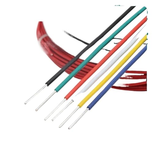 CSFFA 5/10/20M UL1007 Single-Core-Kupferdraht 26 24 22 20 18 16 14 AWG PVC-Isolierung Solide verzinnte Beschichtungslinie Elektrische Kabellinie(Green,5 Meters,18AWG) von CSFFA