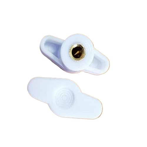 CSFFA 5 Stück M5 M6 M8 37# T Pflaume Bakelit Handfestziehmuttern Schmetterlings-Kunststoffkopf Handknopf Rändelmutter Handeinstellmutter(White blind,M8 5PCS) von CSFFA