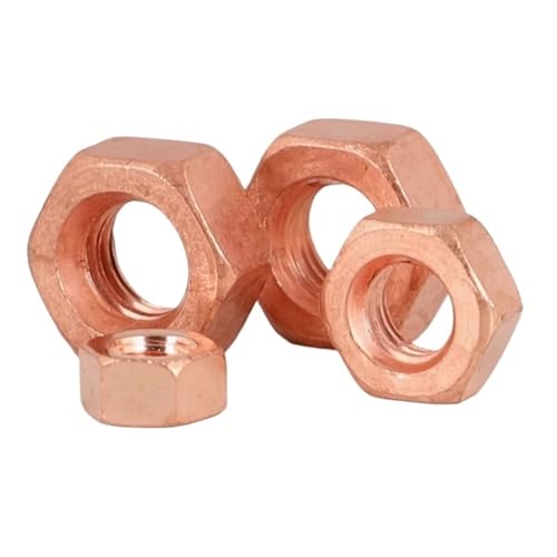 CSFFA 5 stücke-20 stücke/lot M3 M4 M5 M6 M8 M10 M12 T2 Kupfer Hexagon Mutter Rot Kupfer Mutter(M10 5pcs) von CSFFA