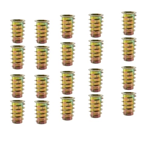 CSFFA 50 Stück/100 Stück Möbelmuttern Zinklegierung Sechskant-Einsteckmuttern Sechskant-Antriebskopf Gewinde for Holzmöbelverbinder M4 M5 M6 M8 M10(Zinc Alloy (100Pcs),M5x13mm) von CSFFA