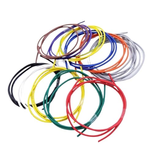 CSFFA 5M/10M Drahtkabel UL1571 Verzinnter Kupferdraht PVC-isoliert 32AWG 30AWG 28AWG 26AWG 24AWG 22AWG 20AWG Elektronisches Beleuchtungskabel(UL1571-Red,10M,20AWG) von CSFFA