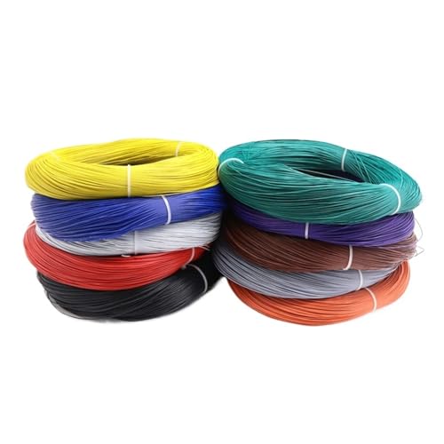 CSFFA 5M/10M Kupferdraht 32 30 28 26 24 22 20 18 16 AWG Umweltfreundliches PVC-isoliertes verzinntes UL1571 DIY-Leitung LED-Elektronikkabel(Red,10 Meters,22AWG) von CSFFA