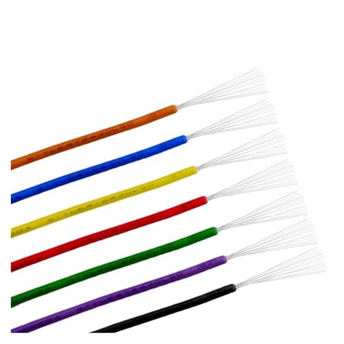 CSFFA 5M/10M Kupferdraht 32 30 28 26 24 22 20 18 16 AWG Umweltfreundliches PVC-isoliertes verzinntes UL1571 DIY-Leitung LED-Elektronikkabel(Red,10m,18AWG) von CSFFA