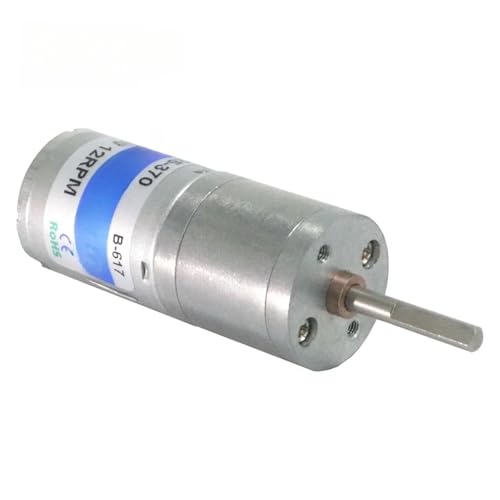 CSFFA 6V12v24v Mikro-DC-Getriebemotor, geräuscharm, niedriger Drehzahl, Getriebemotor mit 25 mm Durchmesser, lange Welle JGA25-370(30 RPM_6V) von CSFFA