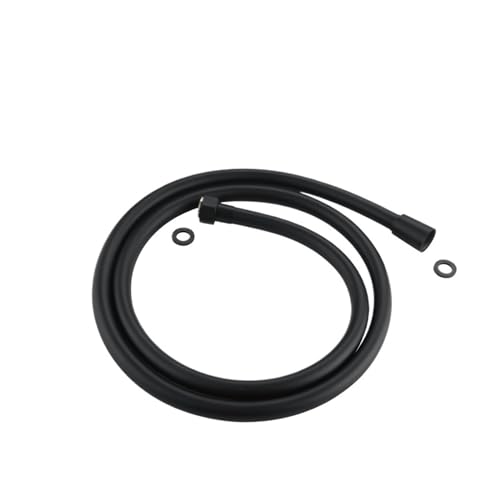 CSFFA Duschschlauch, 1,2 m, 1,5 m, 2 m, Badezimmer-Wasserschlauch, Schwarz, Gold, Grau, PVC-Handbrauseschlauch, Anti-Twist-Plubing-Ersatzset(Black 2m) von CSFFA