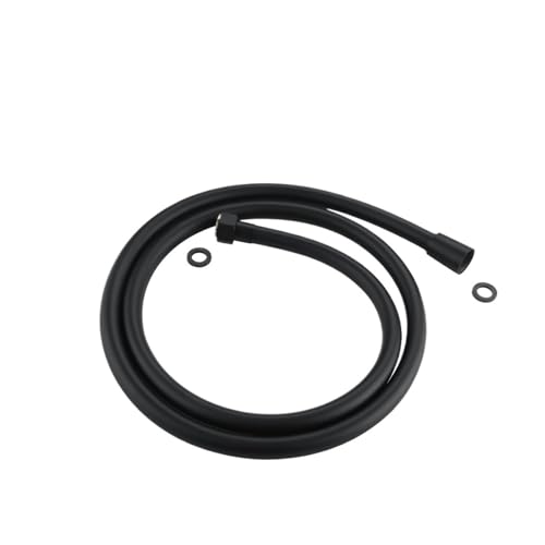 CSFFA Duschschlauch 1,2 m 1,5 m 2 m Badezimmer-Wasserschlauch Schwarz Gold Grau PVC Handbrauseschlauch Anti-Twist-Plubing-Ersatzset(Black 2m) von CSFFA