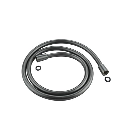 CSFFA Duschschlauch 1,2 m 1,5 m 2 m Badezimmer-Wasserschlauch Schwarz Gold Grau PVC Handbrauseschlauch Anti-Twist-Plubing-Ersatzset(Gun grey 1.5m) von CSFFA