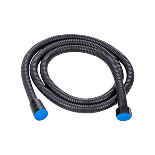 CSFFA Edelstahl Flexible Dusche Schlauch Lange Badezimmer Dusche Wasser Schlauch Verlängerung Sanitär Rohr Ziehen Rohr Bad Zubehör(2M black) von CSFFA